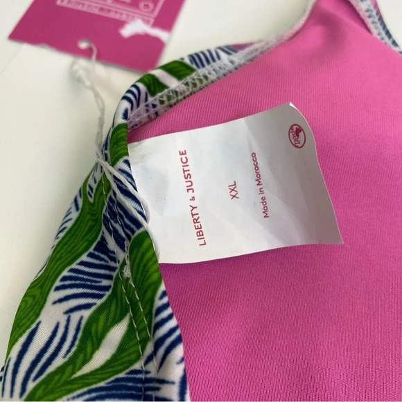 Liberty & Justice The Miata bikini Top Grato Green Blue Pink Size XXL - Picture 11 of 12